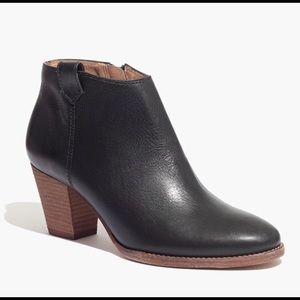 Madewell Billie Black Leather Ankle Boots